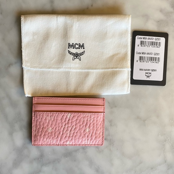 ✨SOLD✨ New Authentic MCM Visetos Original Card Holder in Pink Blossom - Picture 2 of 9